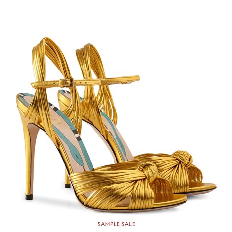 gucci gold heel